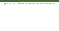 Desktop Screenshot of cedarknobgolfcourse.com